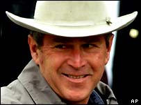 George W. Bush as a cowboy